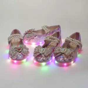 마미 진주나비보석 여아 led구두 키즈 아기 유아구두