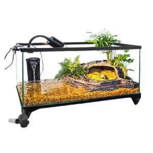 거북이 어항 반수생 가정용 안깨지는 투명 열대어 큰 구피 거북이키우기 금붕어 사육장 세트