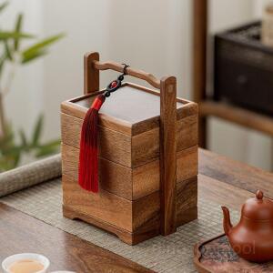 나무 원목 도시락통 런치 박스 일본식 2단 감성 상품 대나무 소풍 벤또 여행 세트 캠핑