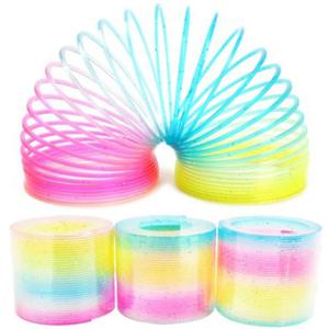 4개세트 스프링장난감 장난감 칼라풀모양링 용수철 옛날장난감 용수철장난감