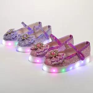 레트로 에블린 여아 led구두 키즈 아기 유아구두