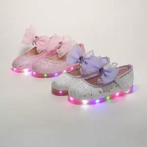 시크릿 등리본 여아 led구두 키즈 아기 유아구두