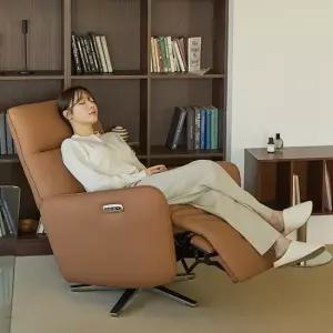 베를린 듀얼 USB 1인용 전동 리클라이너 가죽소파