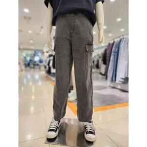 소이 주니어 세이브존01 여름 공용 카고 스트레이트 밴딩 그레이진 24m5234