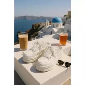 [갤러리아] [센터시티] 고세 리본 경량 키높이 망사 스니커즈 뮬 OZO5S027 아이보리