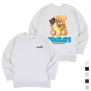 초콜릿 곰돌이 오버핏 남여공용 맨투맨 5컬러
