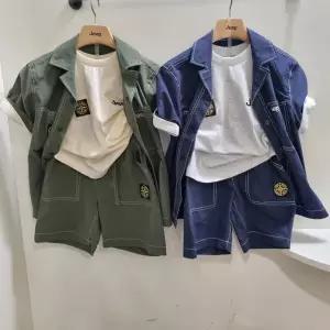 [지프키즈]23신상공용키즈  배색스티치셔츠반팔반바지셋업KO2SHU063863_US