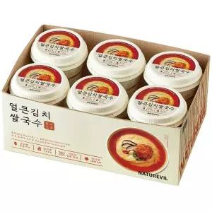 국내산쌀 97% 한끼든든쌀국수 소컵 김치맛 6개입