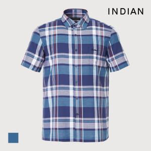[INDIAN] 빅체크 반팔셔츠_MITNS3M3321
