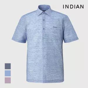 [INDIAN] 린넨 오버 반팔셔츠_MITNS3M2421