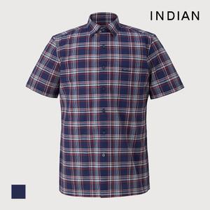 [INDIAN] 린넨블랜드 체크셔츠_MITNS3M3221