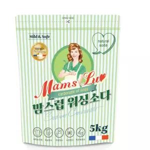 맘스럽 워싱소다 파우치 5kg 가루세제 모음전 찌든때제거 전문세탁소용 초강력 세탁보조제 100% 탈취인증