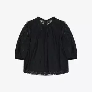 [롯데백화점]씨 넥 스카프 체크 블라우스 - SKBAD2443