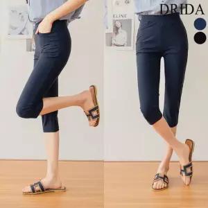 엄마옷 드리다 여자 여름 편한 7부 아이스 쿨 냉장고 바지 빅사이즈 밴딩 팬츠 50-60대 마담 출근 선물