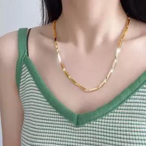 [하프클럽/]여성 목걸이 18k 압축 도금 쥬얼리 대나무육각