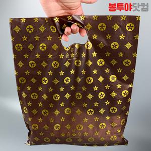 HD PE AA 대형 비닐쇼핑백 100장 손잡이 쇼핑 봉투 옷가게 선물 디자인 비닐백