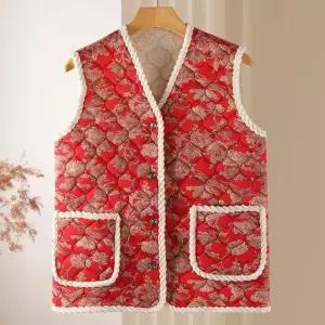 ONM 벨벳 플라워 김장 조끼