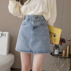 ONM 데님워싱데님스커트하이웨스트미커트밴딩