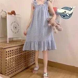 ONM 여름 아기 원피스 귀여운 체리 레이스 홈웨어