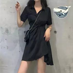 ONM 브이넥 반팔 원피스 여친룩 미니 드레스