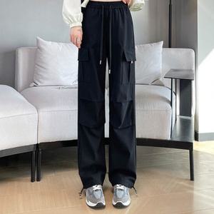 3색 1개 남성 여성 와이드 쿨링 쿨 카고팬츠 힙합바지 여름팬츠 스트링조거 밴딩바지 냉감 남여공용