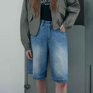 [행텐][행텐] 여성 히든밴딩 논스판 버뮤다 데님팬츠_231(10520-156-402-10)