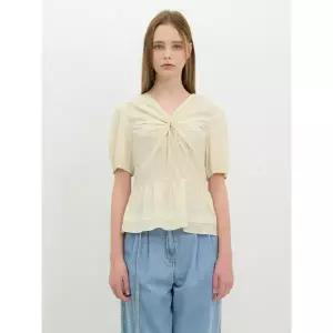 [롯데백화점]올리브데올리브 셔링 리본 장식 블라우스 (OW5MB412)