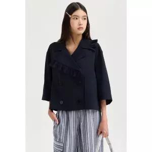 [럭키슈에뜨](센텀시티점)[럭키위크] 프릴 폴리 자켓LQJAX26100BKX (온라인전용)