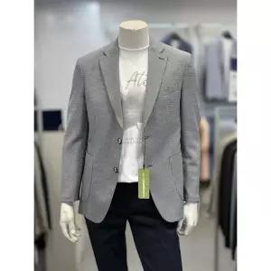 [바쏘]BASSO 세이브존01 COOL 잔체크 내츄럴 뱀부 린넨 혼방 자켓 BSZ2-JS51 (S35830445)