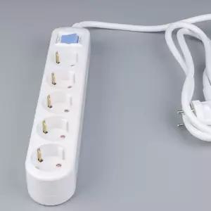 신성 멀티탭 콘센트 전기코드 연장선 리드선 5구 5m/산업/업소/식당/전기/공업/냉장고/에어컨/누전/코드