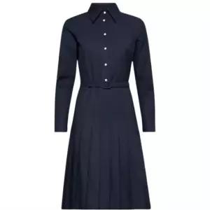 [명품] 스트라이프 코튼 플란넬 플리츠 바텀 벨트 드레스 FDSE89A F0351 415