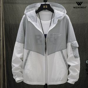 남성 여름 바람막이 자켓 자외선차단 후드 집업 점퍼 WI222J
