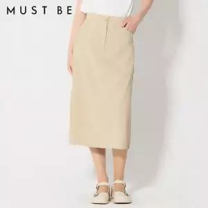 머스트비  H라인 백밴딩 스커트