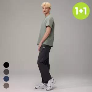 에버라스트 남자 9부 쿨링 바지 스트라이프 팬츠 2장 세트