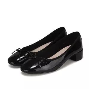 [BABARA][본사운영] 바바라 애나멜 8자리본 베이직 여성 펌프스 4cm_BZF102
