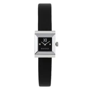 [구찌] G-프레임 쿼츠 시계 18mm 레더 블랙 YA128538