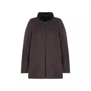 [올리비아하슬러]카라밍크 가죽배색 알파카 울코트_OHDWCT201 OHDWCT201