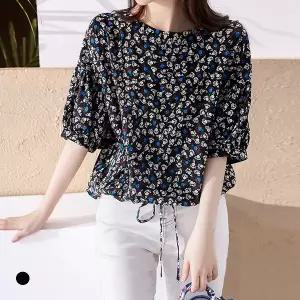 KARRA (77까지)블루베리스트링블라우스_A5M0829