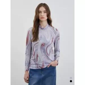 [올리비아로렌]하프넥 프린팅 탑 4OCMAL3141