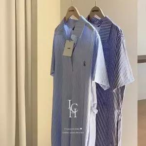 핫핑 [포인트템][ICH] 리비오 허리비죠 루즈핏 반팔 셔츠롱원피스