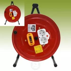 해결사의잡화점 2구콘센트 차단형 전선릴 1.5SQ X 30M 리드선30M 캠핑용전선릴