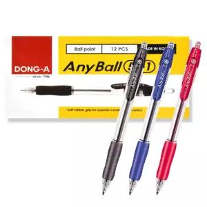 동아 볼펜 애니볼501 0.7mm 흑 적 청 유성펜 12개