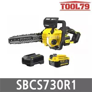 스탠리 SBCS730R1 충전 체인톱 20V MAX 6.0Ah 배터리 1개 30cm 안전가드 오일자동윤활 브러쉬리스 절단 절