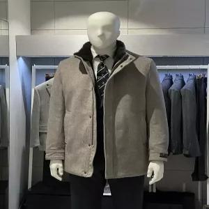 [트루젠][트루젠] 트루젠 베이지 캐시미어혼방 머스크랫 하프코트 2444CL140150 (P003678489)