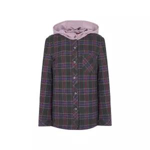 [크로커다일 레이디] 후드넥멀티체크아우터형셔츠_CLDWBL203