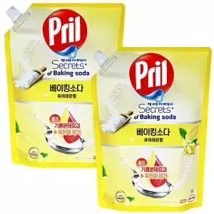 프릴 베이킹소다 퓨어레몬 리필 1L 2개