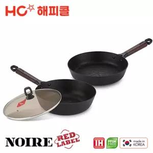 [HAPPYCALL] 해피콜 누아르 레드라벨 IH 프라이팬 3P세트 26F+26W+26C
