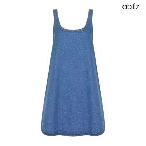 [정품] 에이비플러스 데님 슬리브리스 코튼 원피스 (AFX3QO33A)