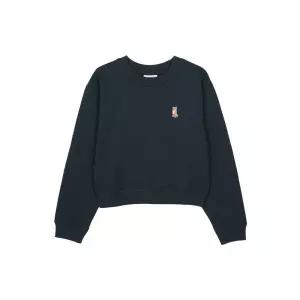 [메종키츠네]메종키츠네 여성 레이디 폭스 크롭 스웨트셔츠 맨투맨 클래식 네이비 PW00318KM0341-0413