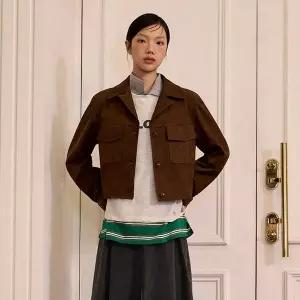 [LAP][LAP 랩] 투포켓 변형 카라 스웨이드 자켓 AQ3LZ860